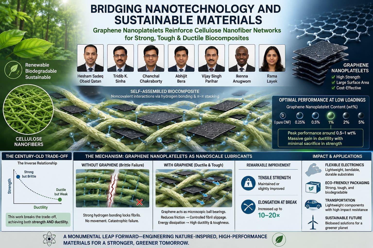 464. Engineering the Future: How Graphene Nanoplatelets Transform Cellulose into a Super-Tough Biocomposite